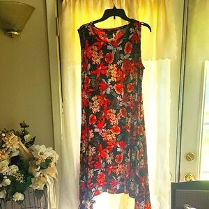 Grace Elements Orange Red Sleeveless Sundress